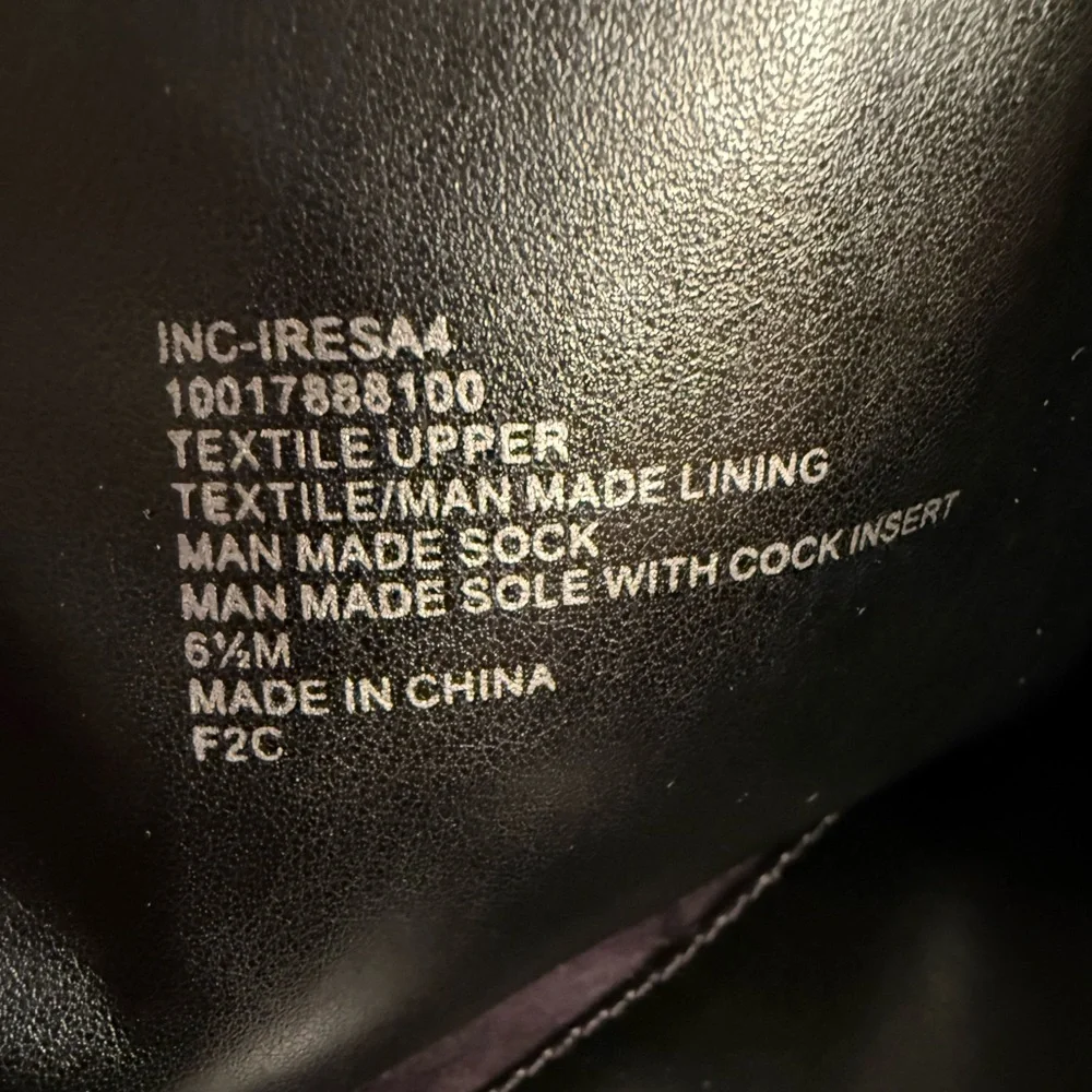 INC International Concepts NWT Sz 6.5 Black Rhinestone Embellished Boots (SH150) - Picture 13 of 15